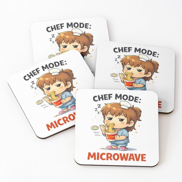 Item preview, Chef Mode: Microwave – Cute Chibi Late Night Noodles Illustration designed and sold by Snackwear Apparel.