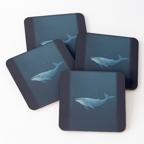 Item preview, Cosmic Whale – Dreamlike Blue Illustration of the Ocean and Stars designed and sold by soletstudio.