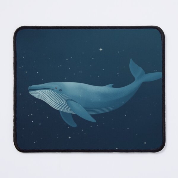 Item preview, Cosmic Whale – Dreamlike Blue Illustration of the Ocean and Stars designed and sold by soletstudio.