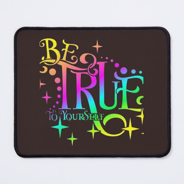 Item preview, Be True to Yourself Colorful Typography Quote, Self Love Motivational Aesthetic Design, Positive Affirmation Mental Health Art designed and sold by Muskandesigns.