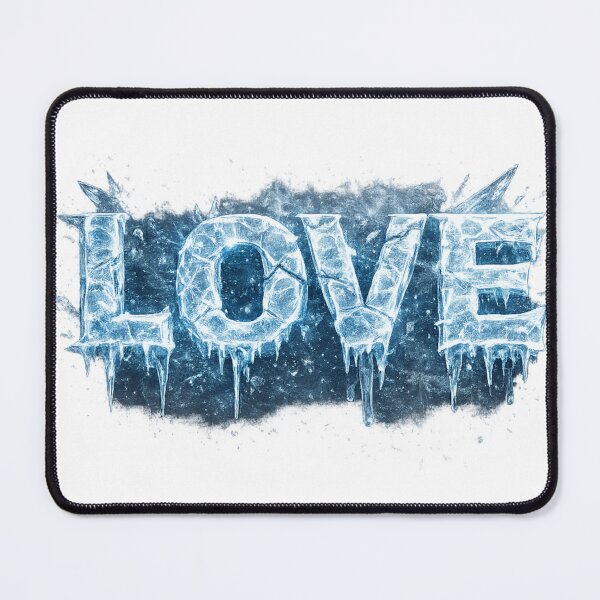 Item preview, Ice Love – Frozen Crystal Word with Blue Glow designed and sold by BoldLineDesign.