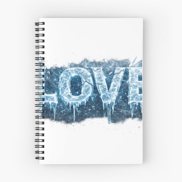 Item preview, Ice Love – Frozen Crystal Word with Blue Glow designed and sold by BoldLineDesign.