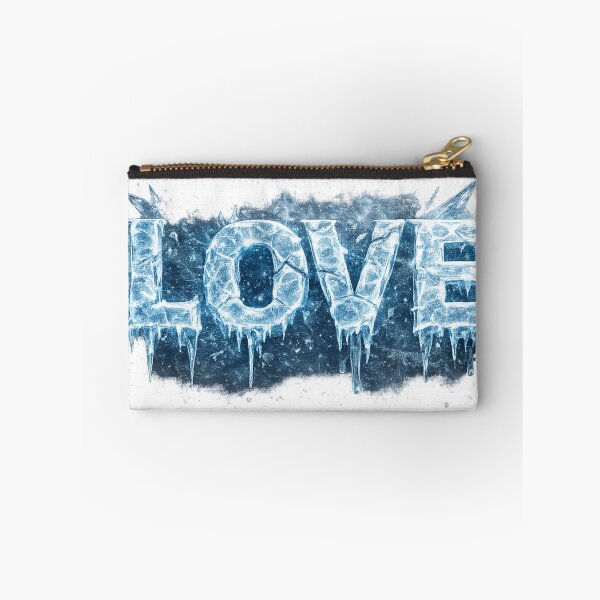 Item preview, Ice Love – Frozen Crystal Word with Blue Glow designed and sold by BoldLineDesign.