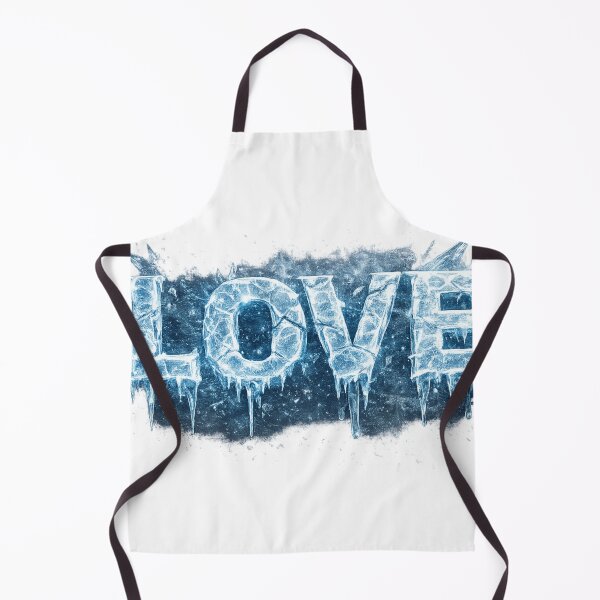 Item preview, Ice Love – Frozen Crystal Word with Blue Glow designed and sold by BoldLineDesign.