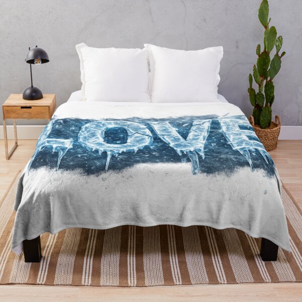 Item preview, Ice Love – Frozen Crystal Word with Blue Glow designed and sold by BoldLineDesign.