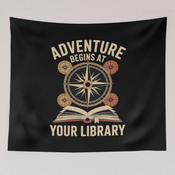 Item preview, Adventure Begins At Your Library Summer Reading Program 2024 designed and sold by MarryIsMonth.