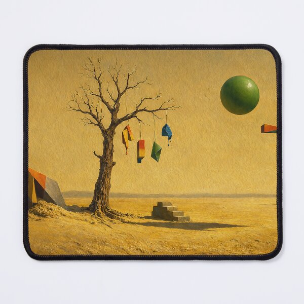 Item preview, Floating Green Sphere Over Desert Landscape designed and sold by busurman.