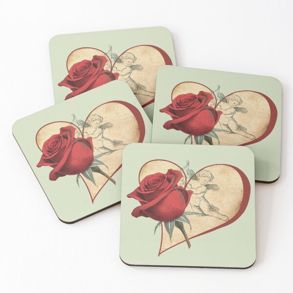 Item preview, Eros & the Red Rose – Vintage Romantic Heart Illustration designed and sold by ChristinePartlow.