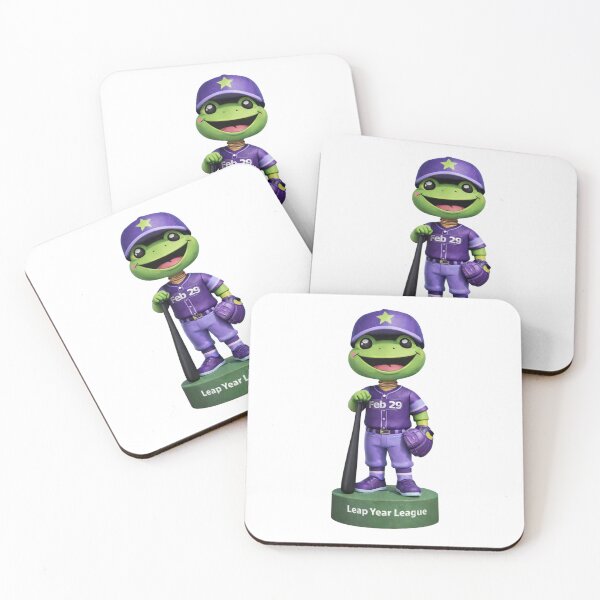 Item preview, Leap Year Baseball Bobblehead - Frog Podium No Background designed and sold by Leap29 Designs.