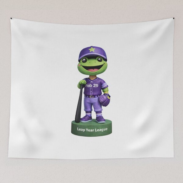 Item preview, Leap Year Baseball Bobblehead - Frog Podium No Background designed and sold by Leap29 Designs.