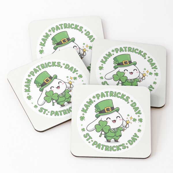 Item preview, Kawaii Lucky Leprechaun Cat and Bunny - Purr-fectly Lucky St. Paddy's designed and sold by arup7980.