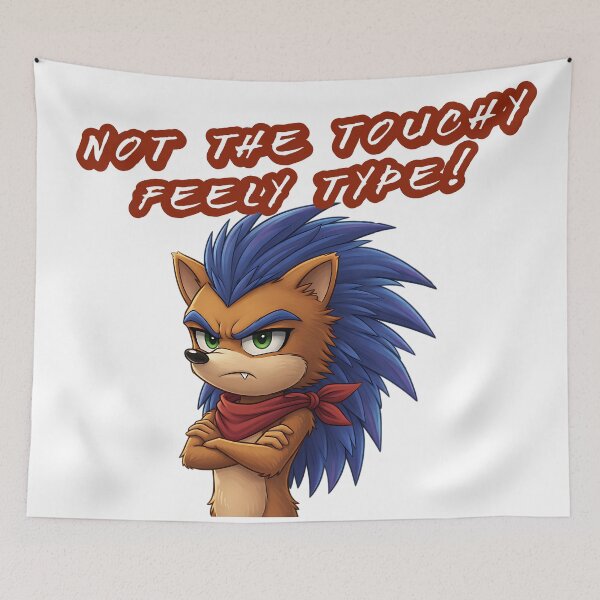Item preview, Not the Touchy Feely Type Cute Hedgehog Cartoon designed and sold by FFPrints.