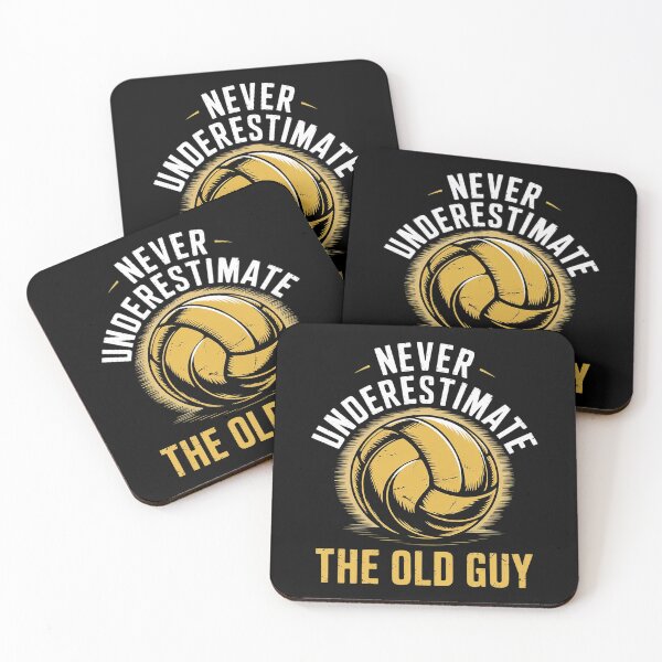 Item preview, Never Underestimate Old Guy Volleyball Coach Dad Grandpa Men  designed and sold by FadeOfThrone.