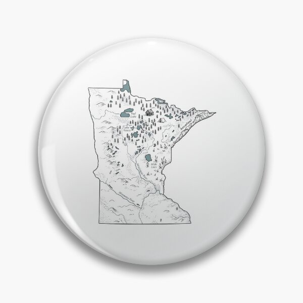 Item preview, Minnesota Illustrated Map – Hand-Drawn Rivers & Nature Adventure Sketch designed and sold by Paper Drip.