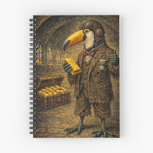 Item preview, Surreal Toucan with Suitcase and Treasure Chest designed and sold by busurman.