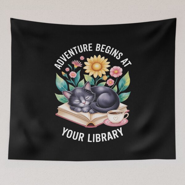 Item preview, Adventure Begins At Your Library Summer Reading designed and sold by MarryIsMonth.