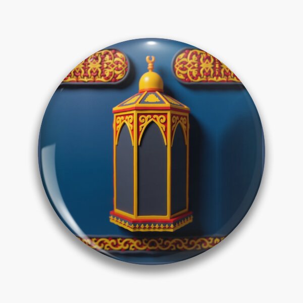 Item preview, Sacred Makkah Inspiration (V.1) – Kaaba Gold and Royal Blue Lantern Art designed and sold by D-Islamic.