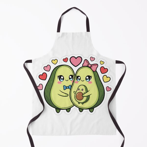 Item preview, Cute kawaii avocado couple with baby - Funny Valentine illustration designed and sold by mayatA-rt.