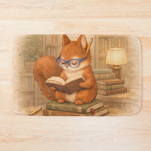 Item preview, The Bookish Squirrel designed and sold by SecretSquirrellDesigns.