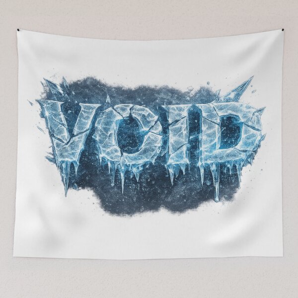 Item preview, Ice VOID – Frozen Crystal Word with Blue Glow designed and sold by BoldLineDesign.