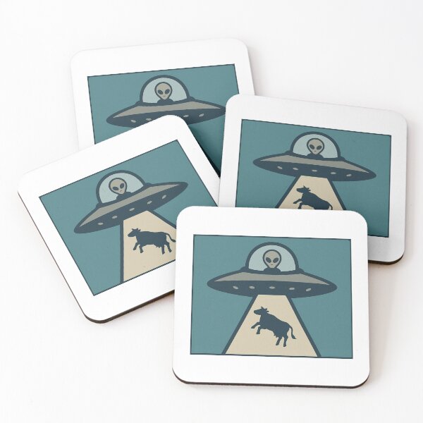 Item preview, UFO Taking Cow designed and sold by CryptidOutfittersCo.