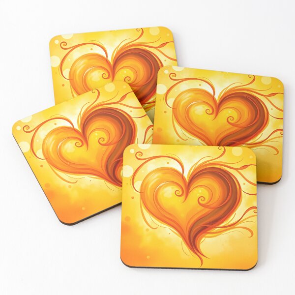 Item preview, Golden Fire Heart designed and sold by CalmnessbyChoice.