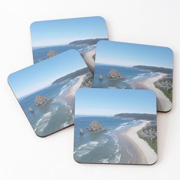 Item preview, Haystack Rock Aerial Photo – Oregon Coast Landscape Photography by Tempraneo Photo designed and sold by Tempraneo Photo.
