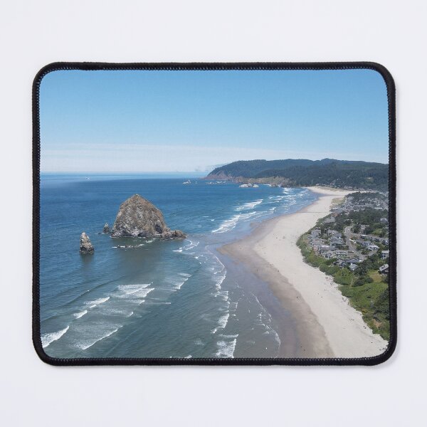 Item preview, Haystack Rock Aerial Photo – Oregon Coast Landscape Photography by Tempraneo Photo designed and sold by Tempraneo Photo.