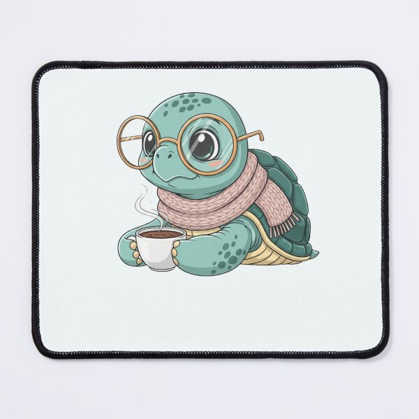Item preview, Kawaii Turtle Coffee time winter designed and sold by Moon's Arts.