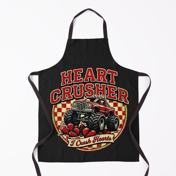Item preview, Retro Heart Crusher Monster Truck Varsity Valentine designed and sold by Thaivi Design.