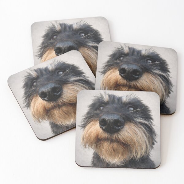 Item preview, Wirehaired Dachshund Portrait – Cute Dog Close-Up Illustration designed and sold by Darlin8888.