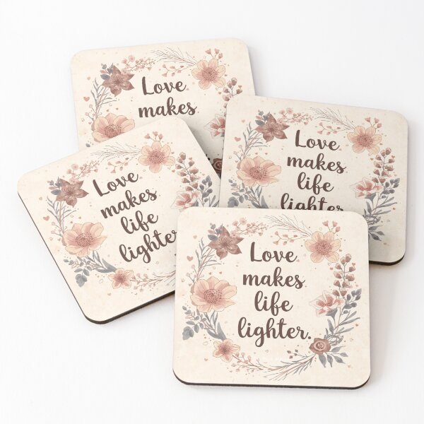 Item preview, Love Makes Life Lighter Valentine Illustration designed and sold by PixelNest-Haven.