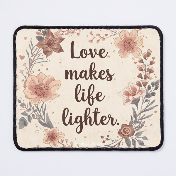 Item preview, Love Makes Life Lighter Valentine Illustration designed and sold by PixelNest-Haven.