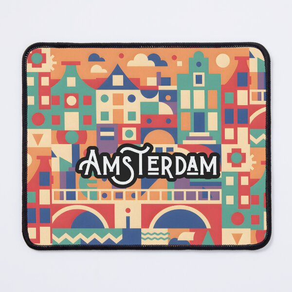 Item preview, Amsterdam Cityscape – Vibrant Urban Art Print 2 designed and sold by Psycho-Crazy.