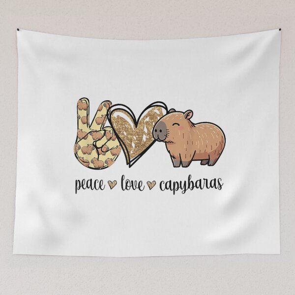 Item preview, Kawaii Kids Womens Girls Peace Love Meme Lover Capybara Art for Men Women Kids , Capybara Gift Lover  designed and sold by DZIRI NAJAT.