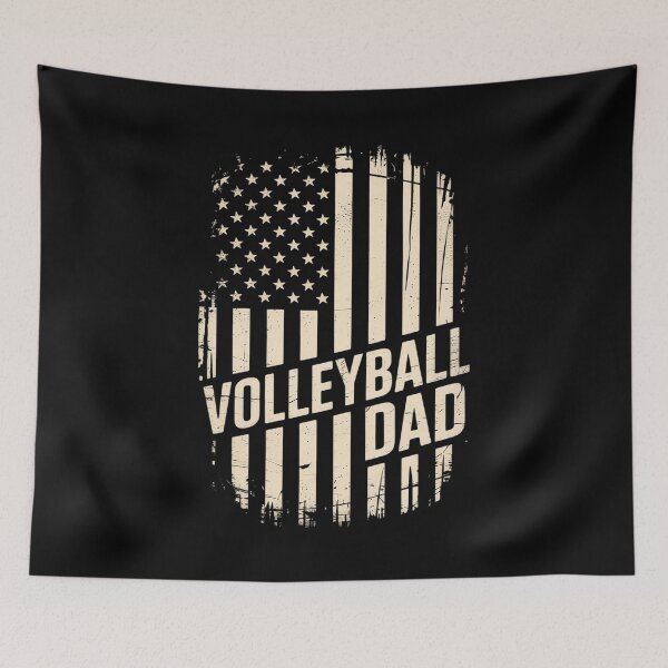 Item preview, USA American Flag Proud Volleyball Dad Silhouette  designed and sold by FadeOfThrone.