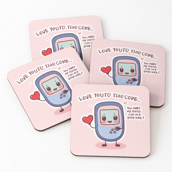 Item preview, Love You to the Core – Cute Glucose Meter designed and sold by PixelNest-Haven.