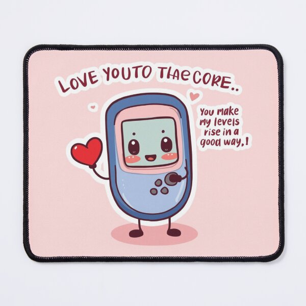 Item preview, Love You to the Core – Cute Glucose Meter designed and sold by PixelNest-Haven.
