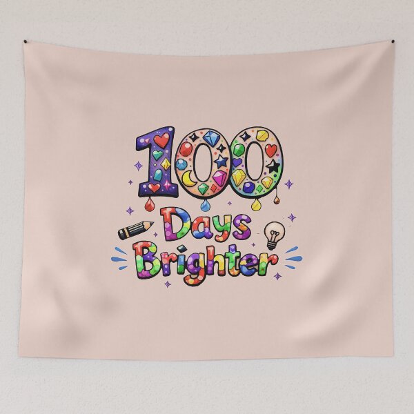 Item preview, 100 Days of School Brighter, Cute 100th Day of School  designed and sold by gear-posters.