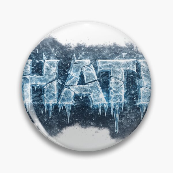 Item preview, Ice HATE – Frozen Crystal Word with Blue Glow designed and sold by BoldLineDesign.