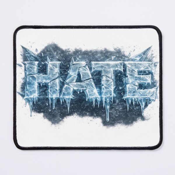 Item preview, Ice HATE – Frozen Crystal Word with Blue Glow designed and sold by BoldLineDesign.