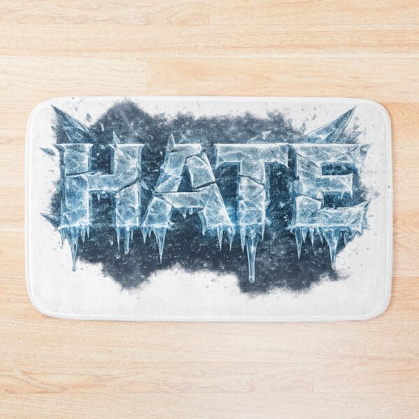 Item preview, Ice HATE – Frozen Crystal Word with Blue Glow designed and sold by BoldLineDesign.