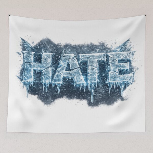 Item preview, Ice HATE – Frozen Crystal Word with Blue Glow designed and sold by BoldLineDesign.