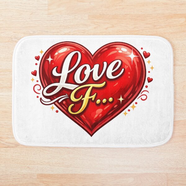 Item preview, Red Heart Love F Typography Valentine’s Day Romantic Design designed and sold by FernandsOficial.