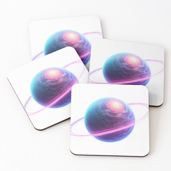 Item preview, Vibrant purple planet with glowing rings in deep space designed and sold by Creative88Art.