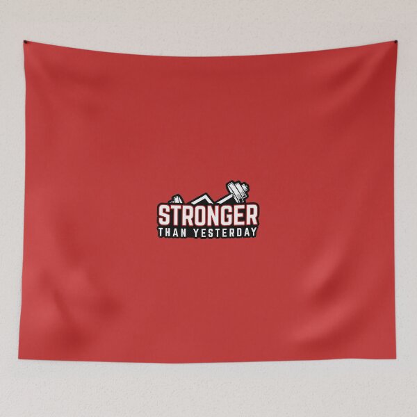 Item preview, Stronger Than Yesterday - Gym Fitness Motivational Quote designed and sold by ys96.