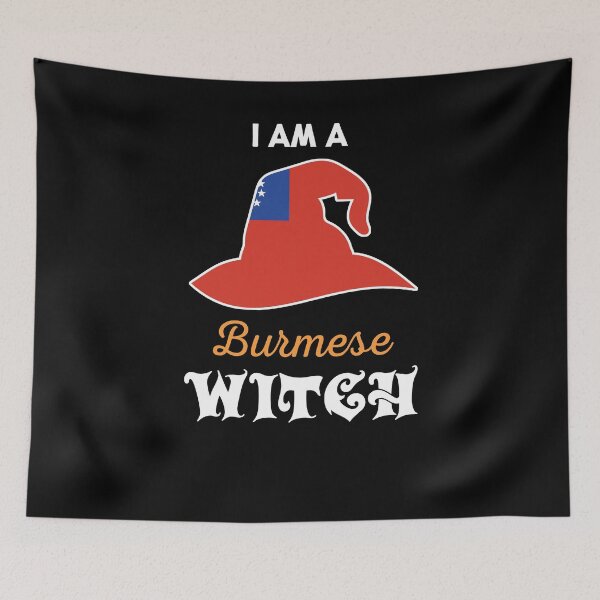 Item preview, Witch Halloween Burmese Flag designed and sold by countryflags.