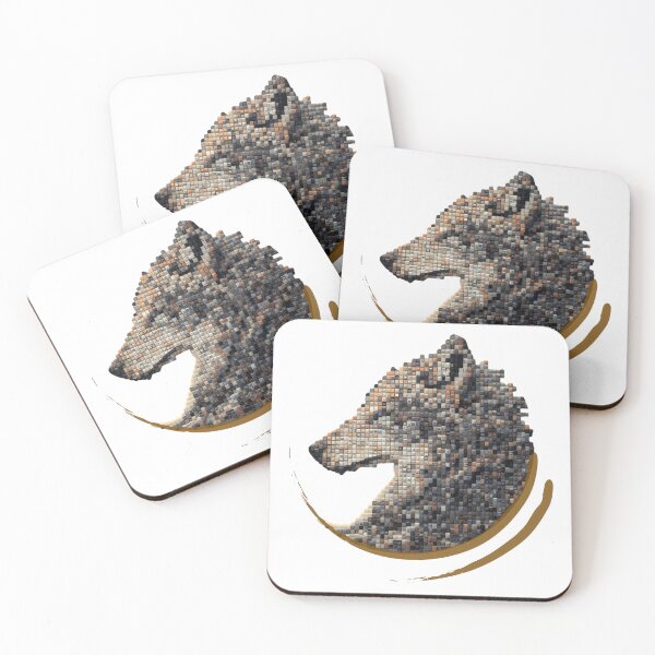 Item preview, Wolf Head Profile - Mosaic Pattern Art. designed and sold by LunaPrintCo.