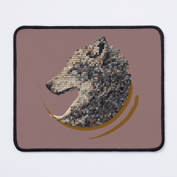Artikelvorschau, Wolf Head Profile - Mosaic Pattern Art. entworfen und verkauft von LunaPrintCo.