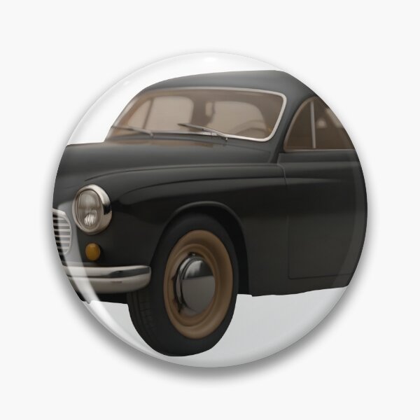 Item preview, Vintage black coupe car with chrome accents on black background designed and sold by Creative88Art.